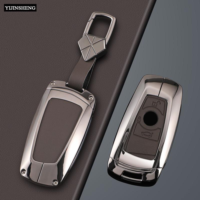 Zinc Alloy + PU Leather Car Key Case Cover for Holder for BMW F20 F30 G20 F31 F34 F10 G30 F11 X3 F25 X4 I3 M3 M4 1 3 5 Series