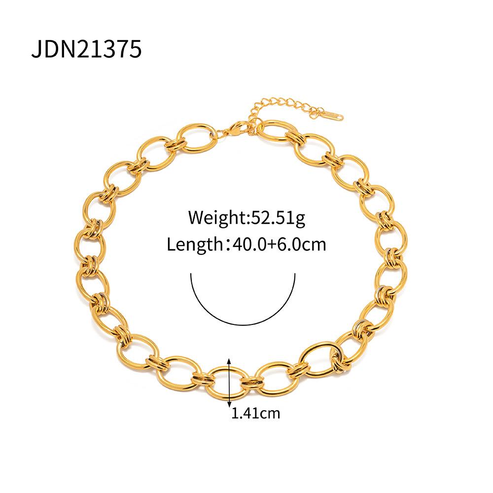 European and American Ins Wind 18K Gold-plated Chain Stainless Steel Bracelet Versatile Titanium Steel Non-fading Bracelet Wholesale