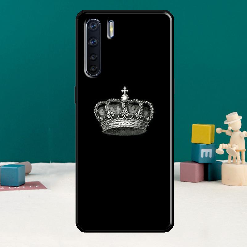 King Queen Art Phone Case For Oppo A40 A60 A80 A78 A98 A18 A38 A58 A15 A17 A77 A74 A94 A54 A57S A16 A76 A96