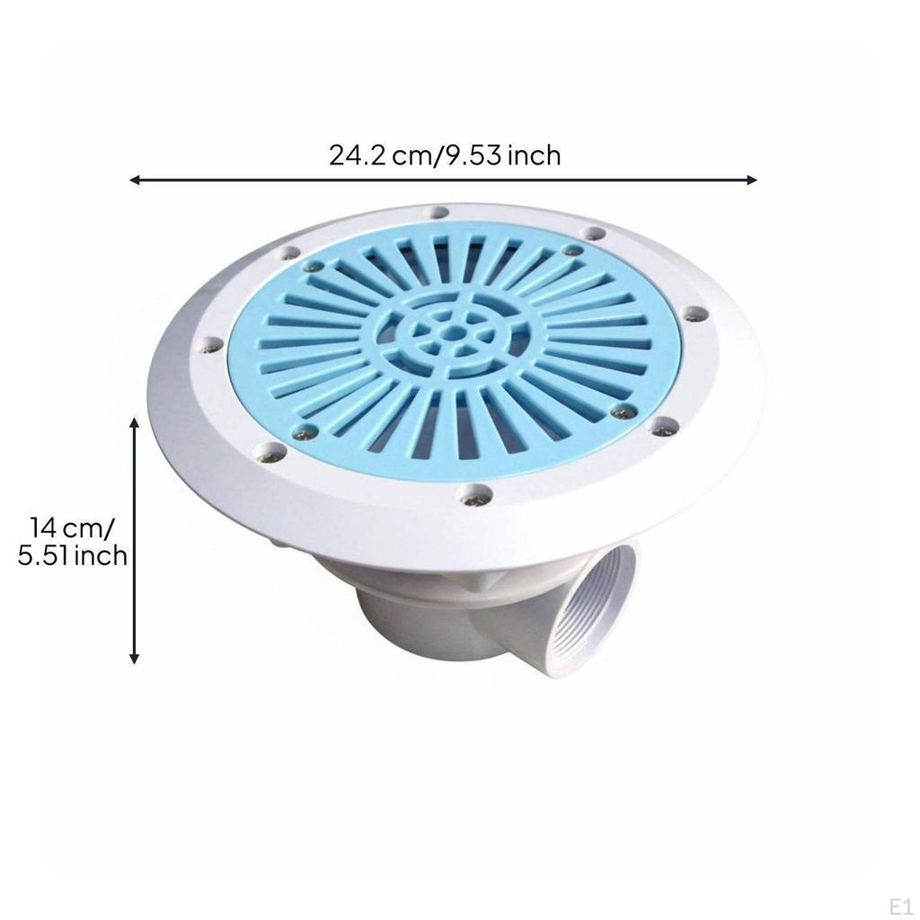 Swimming Pool Main Drain Double Waterproof Seal Suction Outlet for Soaking Tub, Spa White Abs
