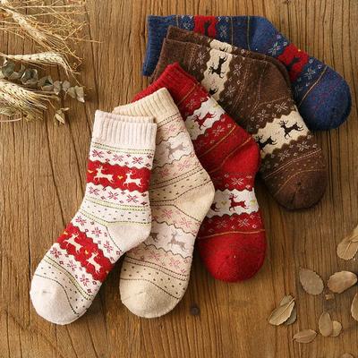 Calzini Caldi da Donna Stampa Autunno Carino Stile Kawaii Natale Inverno Calzini Donna Femminile Calzino Felice Calcetines Meias Regalo Per Donne