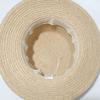 New pearl flat top straw hat women's summer seaside vacation photo sun protection sun hat straw woven sun hat hat