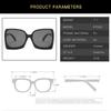 Fashion Oversize Square Sunglasses For Women Big Frame Luxury Brand Black Vintage Gradient Shades