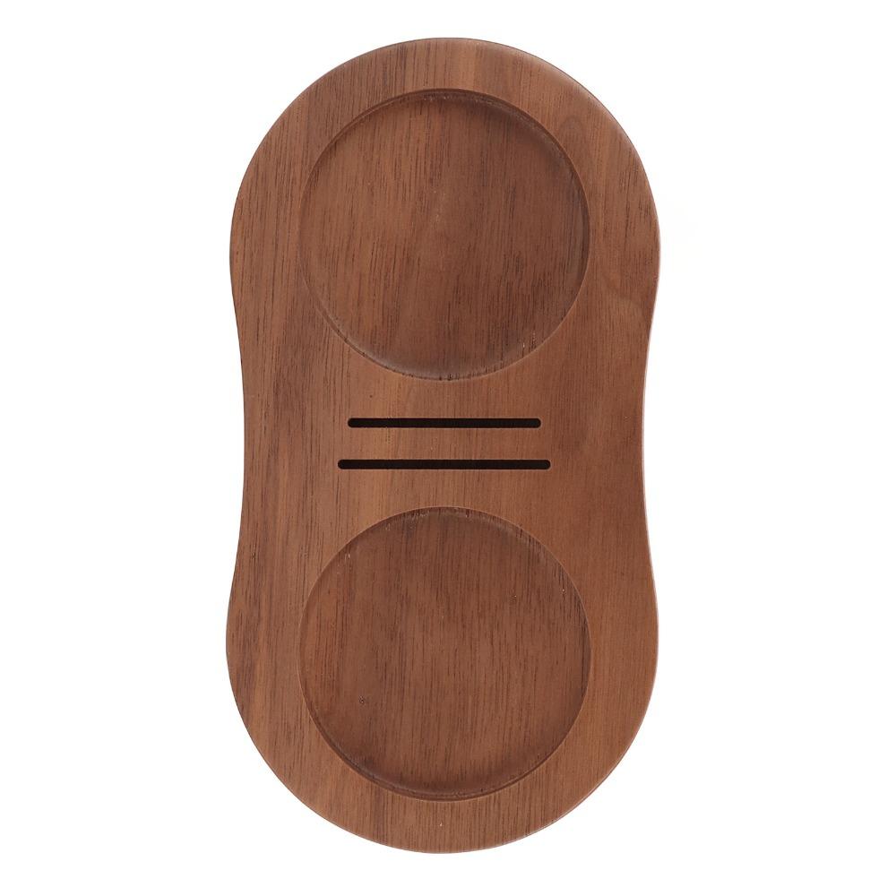 Universal Fit Wooden Tamper Stand Compatible Coffee Tamping Station Home Barista