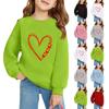 Mädchen Rundhals-Pullover für Kinder Bedruckte Baby-Oberteile Valentinstag