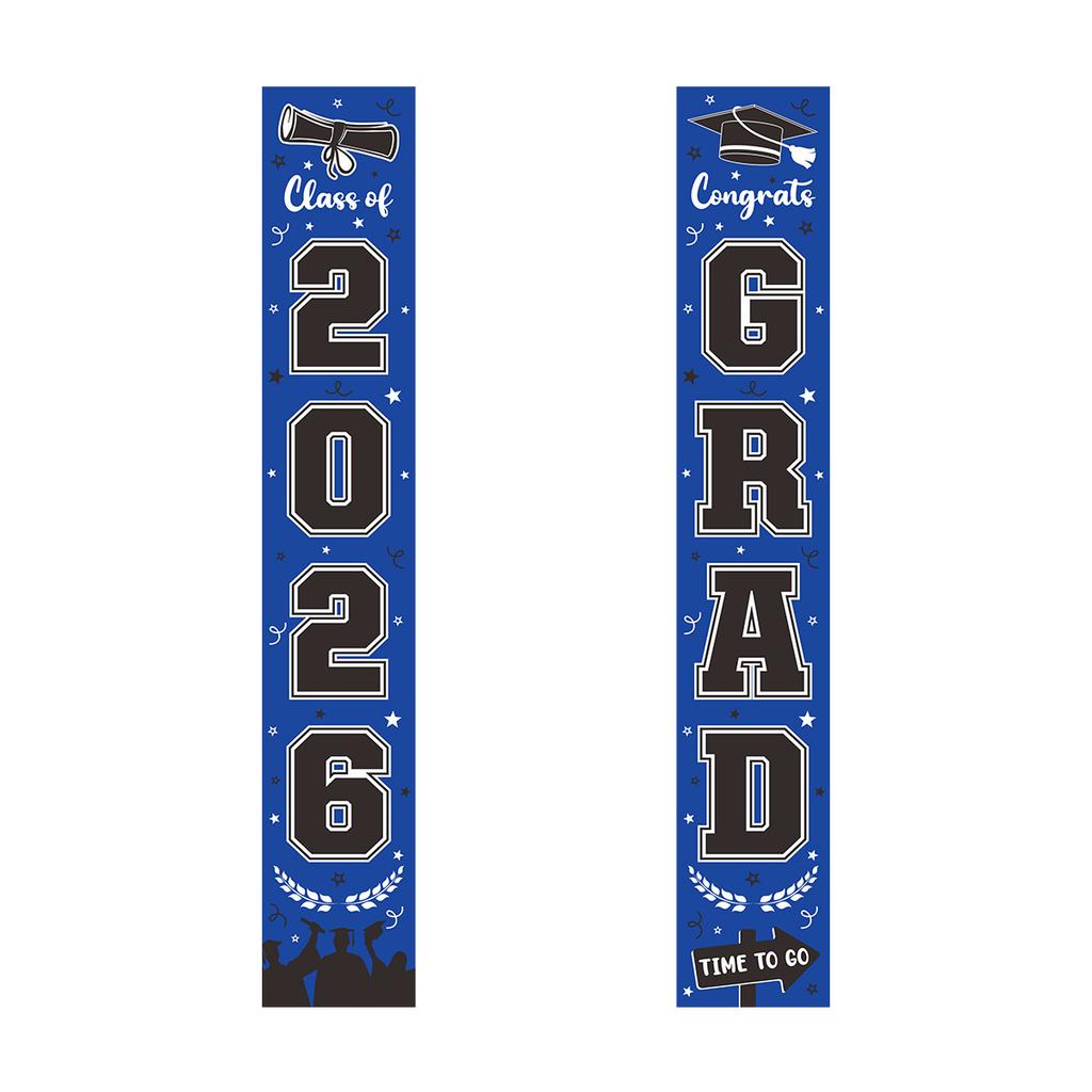 Graduation Season Theme Party Decoration Door Curtain Pendant Graduation Ceremony Arrangement Polyester Cloth Couplet