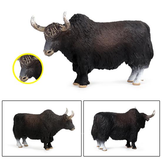 Symulacja Bull OX Yak Figurka zwierzątka Model PVC Dekoracja stołu Zabawka edukacyjna dla dzieci