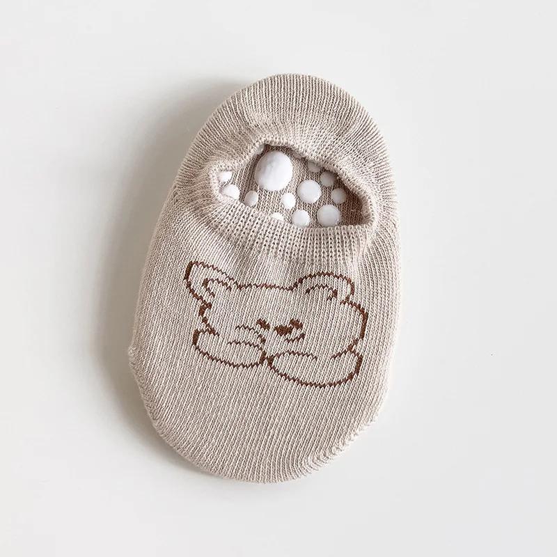 0-5Yrs Baby Floor Socks Cute Cartoon Short Cotton Bear Socks Toddler Anti Slip Kawaii Unisex Sok Kids Accessories for Girls Boys