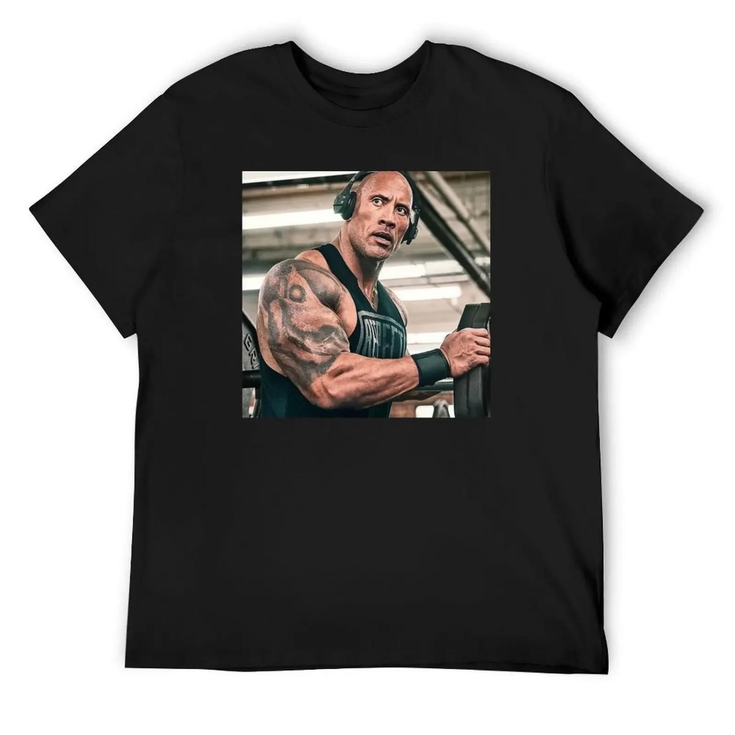 

dwayne johnson T-Shirt graphic t shirt vintage luxury designer plain mens designer t shirt XXXXXL чорний