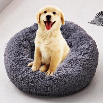 Schlafbett Welpenmatte Weiches langes Plüsch-Haustierbett Katzenbett Haus Rundes Haustier Hundebett für kleine Hunde Katzennest