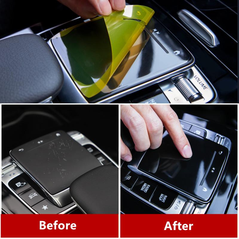

Center Console Handwriting Mouse Protective Film 1 Set For Mercedes Benz A Class A180 A200 Car Body Gear Shift Sticker