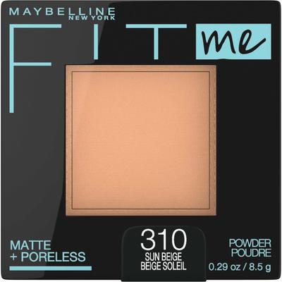 Maybelline New York Fit Me! Matující + Bezpórový Púdrový Make-up, 100 Průsvitný, 8,5 g, 310 Sun Beige