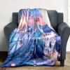 1pc snowflake, Elsa blanket Lightweight Flannel Throw for Sofa Bed Travel Camping Livingroom Office Couch Chair