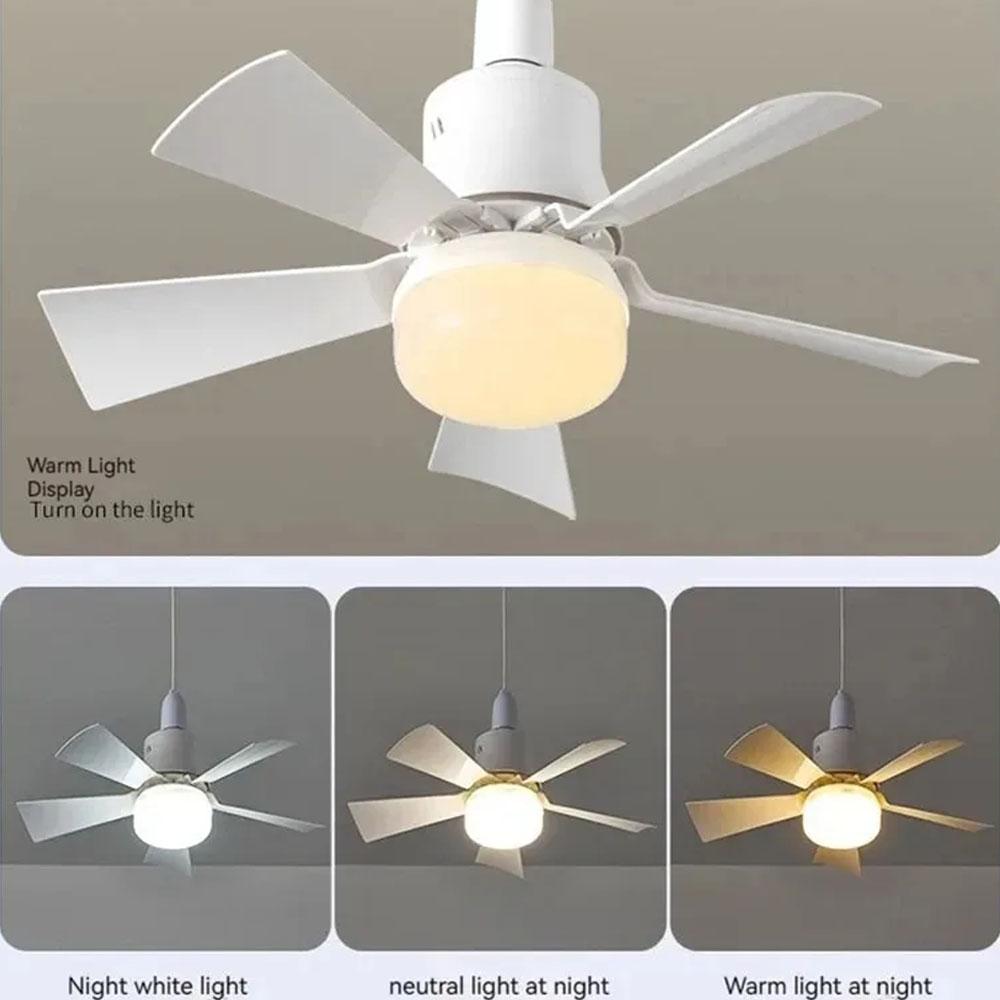 LED Ceiling Fan With Light Remote Control Dimmable 30W E27 Base Modern Smart Wireless Fans Lighting For Bedroom and Living Room