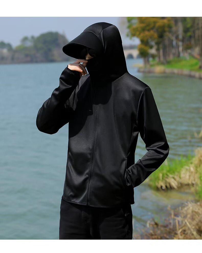 Unisex Ice Silk Cooling Sun Protection Lightweight Quick-Dry Sportswear for Outdoor Fishing