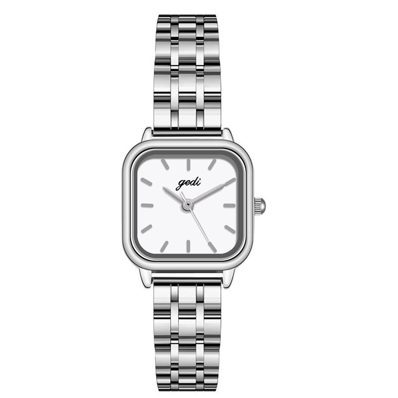 High-Value Women S Watch, Simple And Exquisite, High-End Quartz Watch, Women S Niche Square Steel Belt Watch
