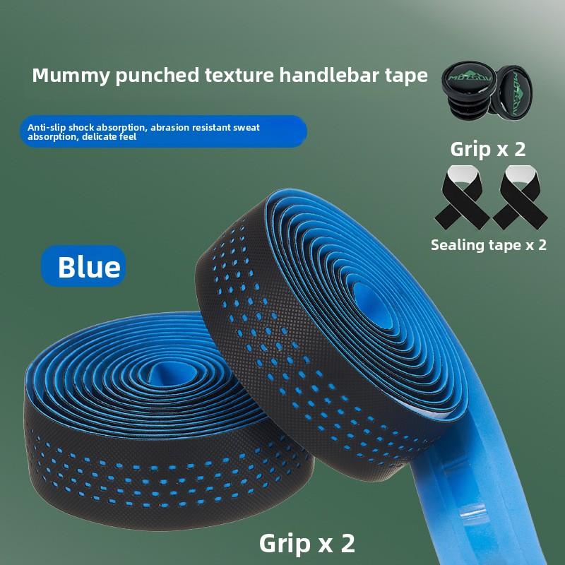 Bicycle Bend Handle with Road Handle with Silicone Carbon Fiber Pattern Non-slip Sweat-absorbing Strap Cycling Accessories