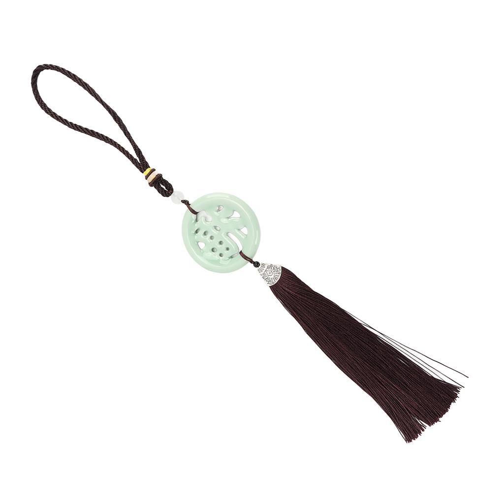 Tassel Pendant Elegant Porcelain Light Weight Elegant Style Widely Used Keychain Tassel for Car