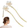 New Chinese Style Hibiscus Hairpin Flower Hair Accessories For Women Fashion Alloy Hair Clip Bridal Hair Sticks