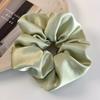 Spring/summer Freshen Green Satin Hair Scrunchies Headband for Women Girl Sweet Lovely Head Rope Rubber Bands Female Accessories