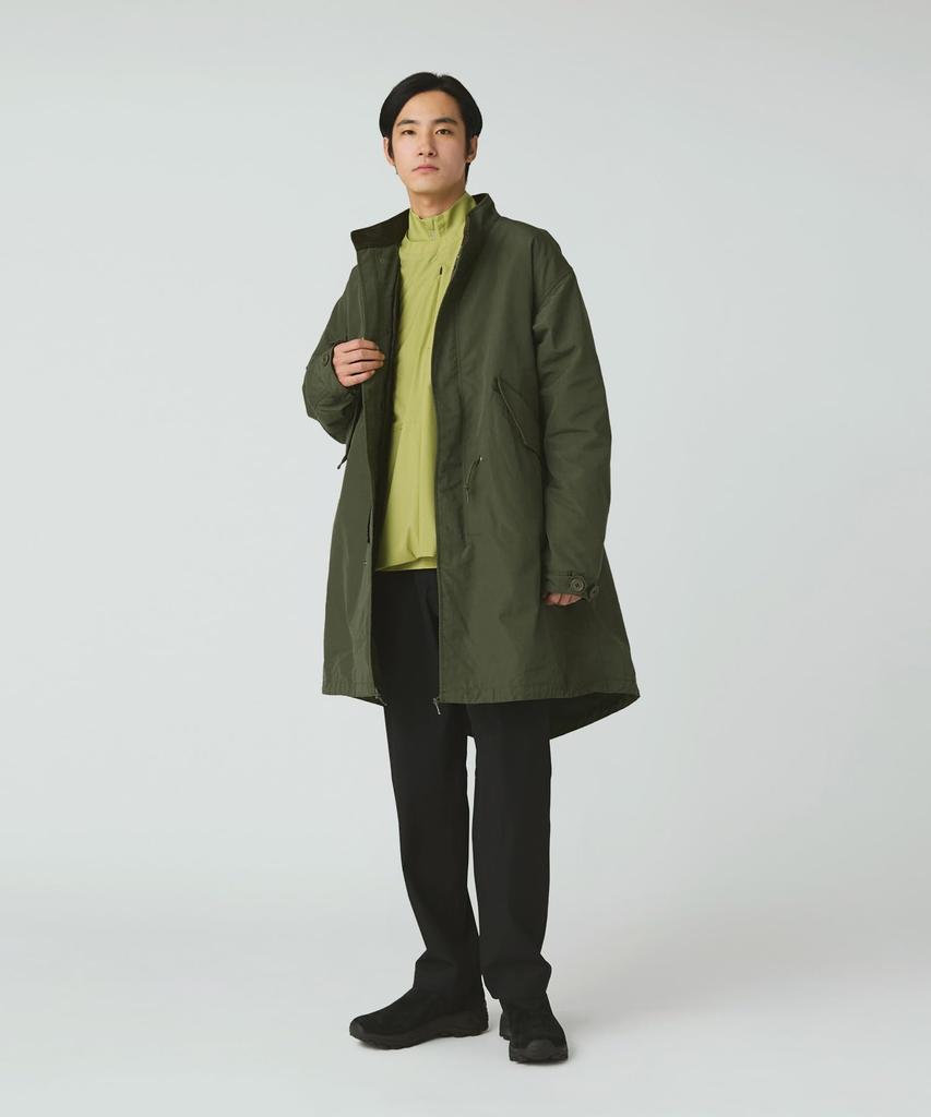 Snow Peak TAKIBI Ripstop Adjustable Fishtail Coat Outerwear Size L JK-25AU016, Jacket/Overcoat, Men's/Women's, Olive,
