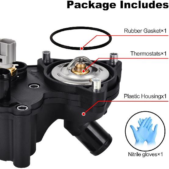 EVIL ENERGY Thermostat Housing Kit Assembly, 2L2Z8592AA, Compatible With 2002-2010 Explorer Sport & Mercury Mountaineer V6 4.0L