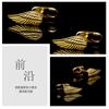 Electroplated Gold Wing Copper Metal Cufflinks Men's French Shirt