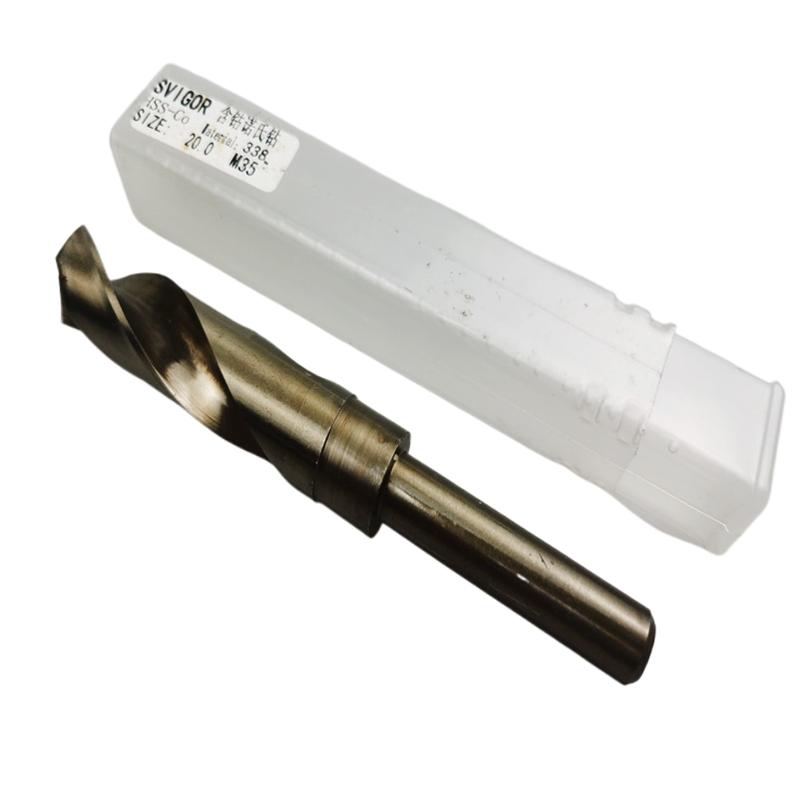 M35-CO HSS Reduced Handle Twists Drill 13.5~30mm, Handle Diameter 12.7mm (1/2 Inch) Stainless Steel Metal Reaming Drill Cobalt