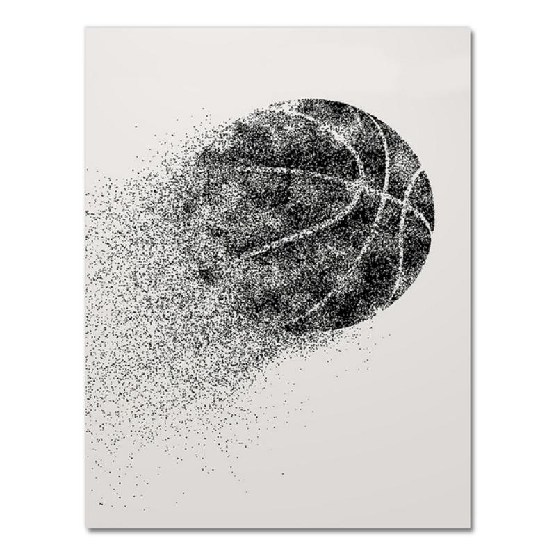 Abstract Baschet Sport Bărbat Trage la Coș Postere și Imprimeuri Pictură pe Pânză Artă de Perete Imagine pentru Living Decor Acasă