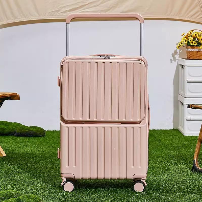 Wide Handle Front Opening Luggage 20" Suitcase Laptop Bag Multifunction Password Trolley Case Carrier 28-Inch Large Capacity