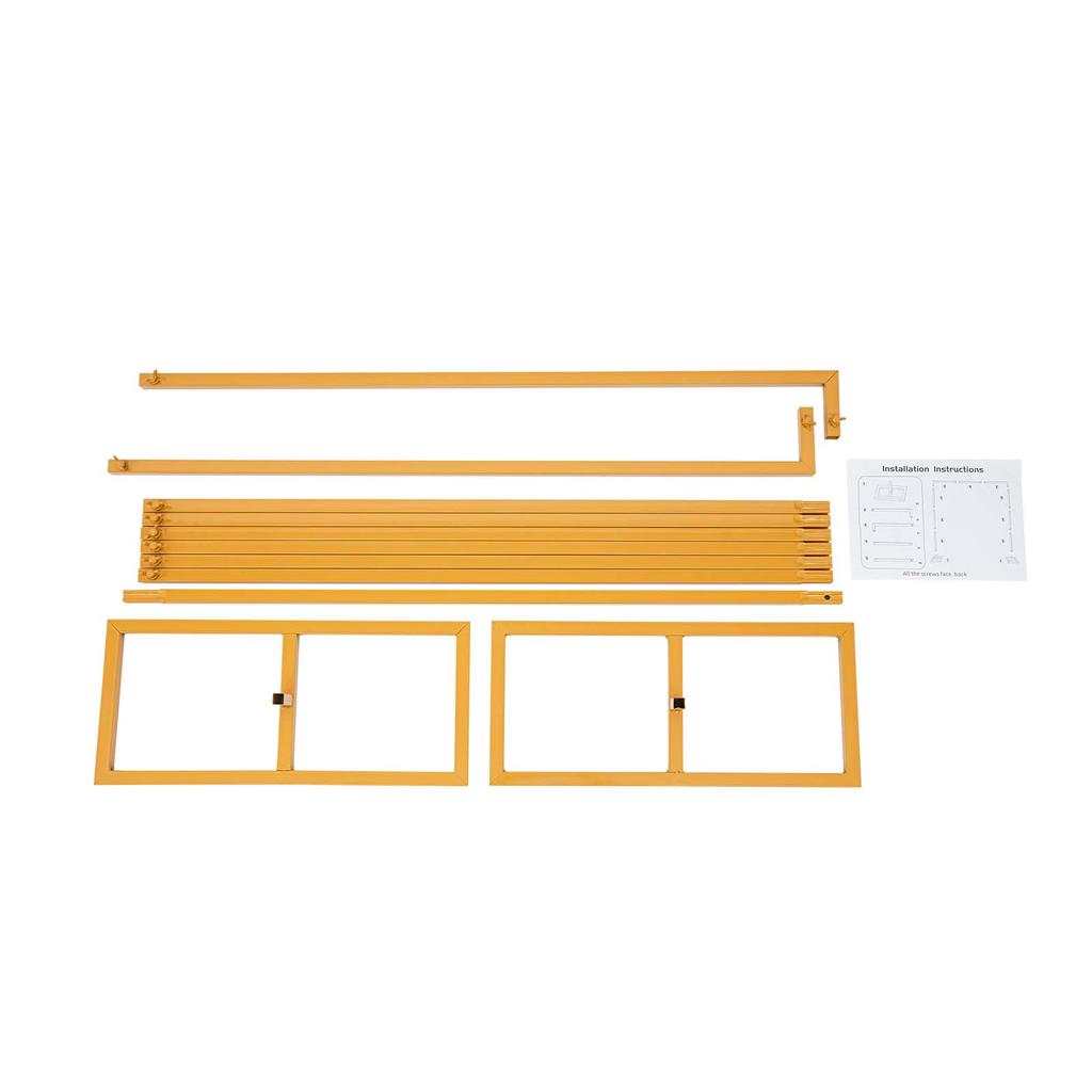 10x10 FT Gold Wedding Backdrop Stand Pipe Kit Square Metal Arch Stand for Anniversary Party Birthday Booth Background Decoration