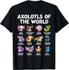 Axolotl del Mondo Tipi Kawaii di Pesce Axolotl Anfibio Regalo T-Shirt Unisex