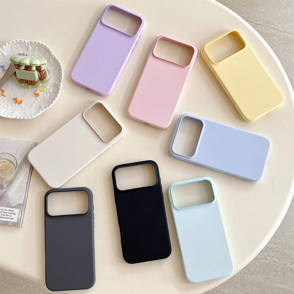 For iPhone 17 Pro Max Case Dual Color Liquid Silicone Phone Cover Large Camera Cutout