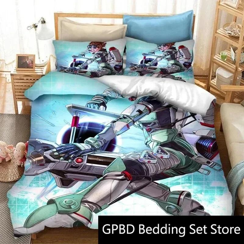 3D Print Apex Legends Game Bedding Set Double Twin King Duvet Cover Comforter Pillowcase Boys Girls Adults Bedroom