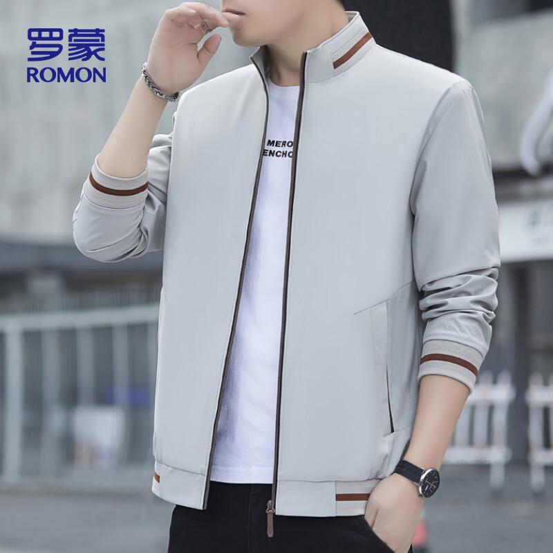 ROMON Men's 2617 Casual Windproof Stand-Collar Jacket