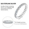Moissanite Full Wedding Band Ring Design Genuine Copper Shining Eternity Ring For Women Party Wedding Engagement Rings Jewelry Creation