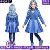 Descendants  dark wonderland blue princess chloe cosplay costume halloween girl blue princess dress