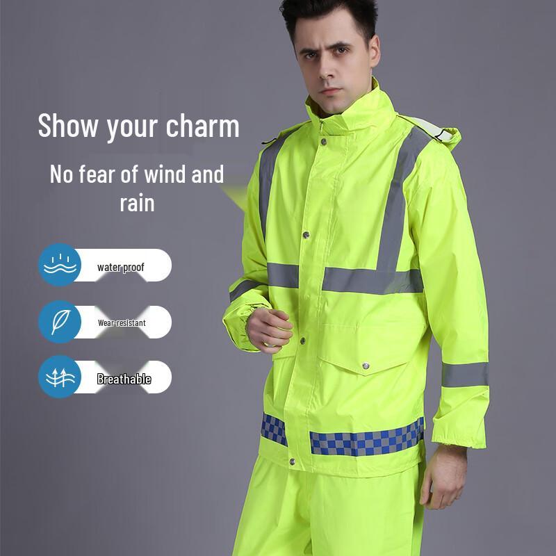 Makyo High-Visibility Reflective Rain Suit L