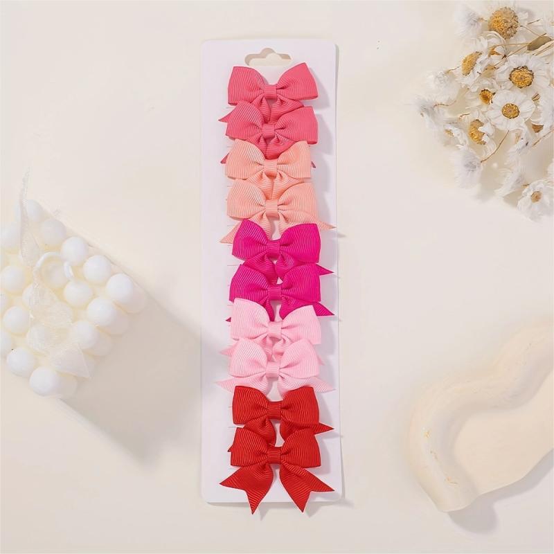 6/10pcs 1.85'' Cute Solid Ribbon Bowknot Hair Clips for Baby Girls Handmade Bows Hairpin Barrette Headwear Kid Hair Accessories
