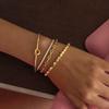 Design Sense 18K Gold Thread Diameter Knot Knot Knot Love Opening Bracelet Trendy Jewelry