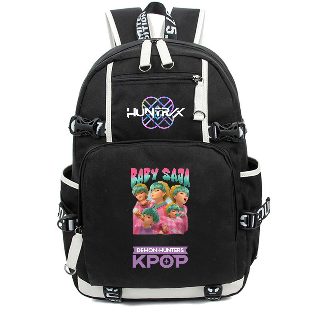 Anime Cartoon K-Pop Demon Hunters Backpack Large Capacity Bookbag for Student Boy Girl Schoolbag Outdoor Waterproof Laptop Travel Bag Mochila