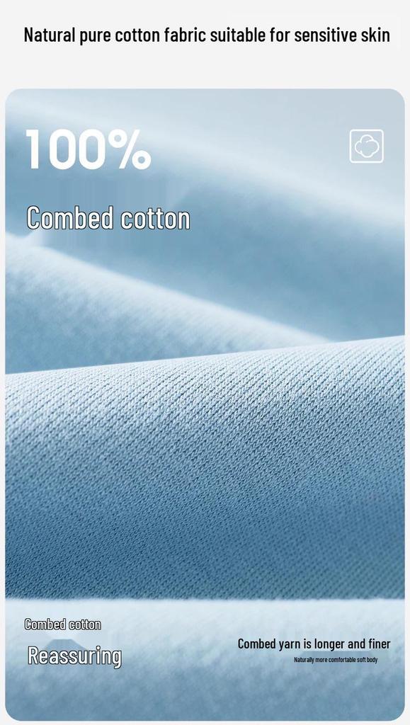 Teenagers' All-Cotton Antibacterial Autumn Homewear Set: Warm Underwear & Trousers for Middle and Big Kids