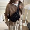 Lightweight Waist Bag New Style Velvet Casual Ladies Multi Purpose Crossbody Bag Versatile Fashion Simple Breast Bag Cycling Bag