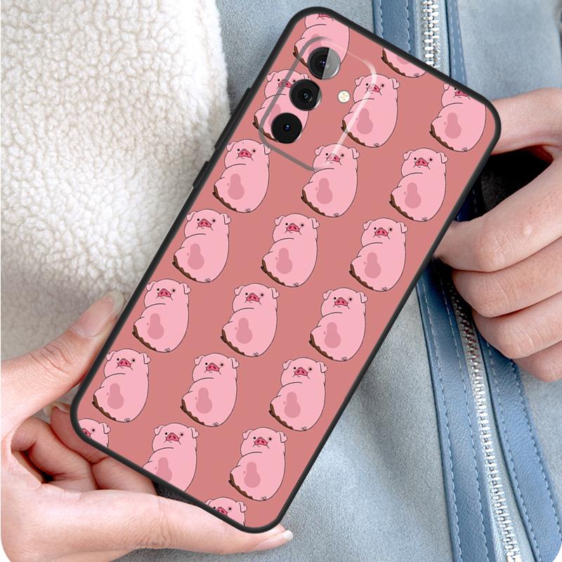 Cute PINK Kawai Pig Phone Case For Samsung Galaxy A55 A35 A25 A15 A51 A71 A12 A32 A52 A13 A33 A53 A14 A34 A54