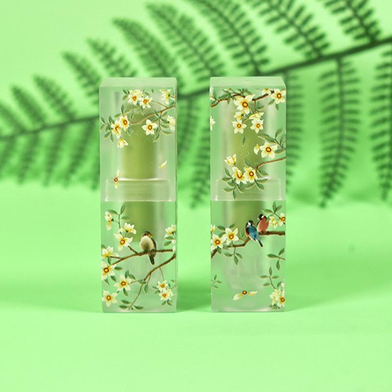 Small Fresh Scrub Square Lipstick Tube Empty Lip Balm Container Lip Tubes