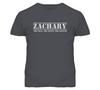 Zachary The Man The Myth The Legend T Shirt Mens Womens Tees Top