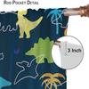 Boys Dinosaur Curtains, Cartoon Dino Kids Window Treatments For Boys Girls Children Nursery Living Room Bedroom, Colorful Safari