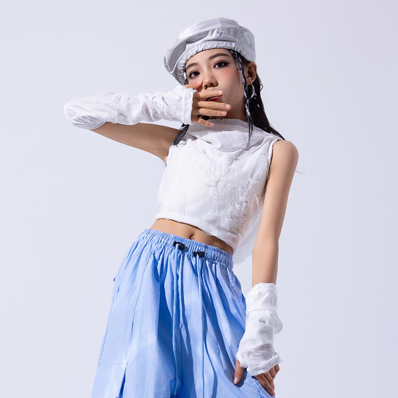 Trendy Jazz Dance Costume for Girls - Stylish Hip-Hop Performance Outfit