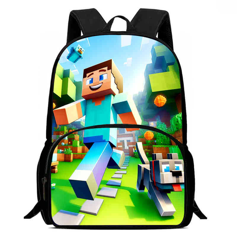 Minecraft Printed Backpack Children'S Elementary School Bag