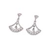 Vintage Water Drop AAAAA Zircon Fan Earrings For Women  Copper Elegant Dress Earrings Party Birthday Wedding Bridal Gift